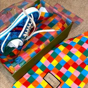Blue Gucci women’s tennis shoes
